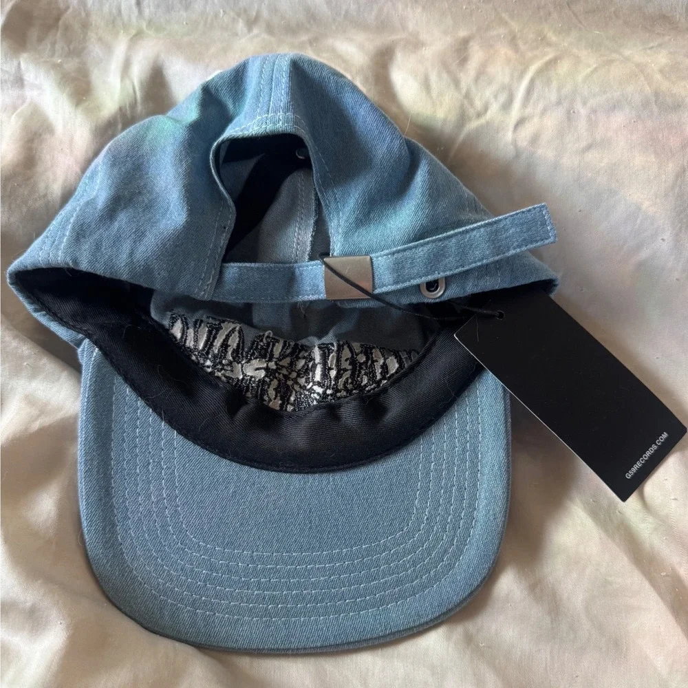 G59 Records Suicideboys Denim Dad Hat Light Wash Blue Embroidered Strapback Cap